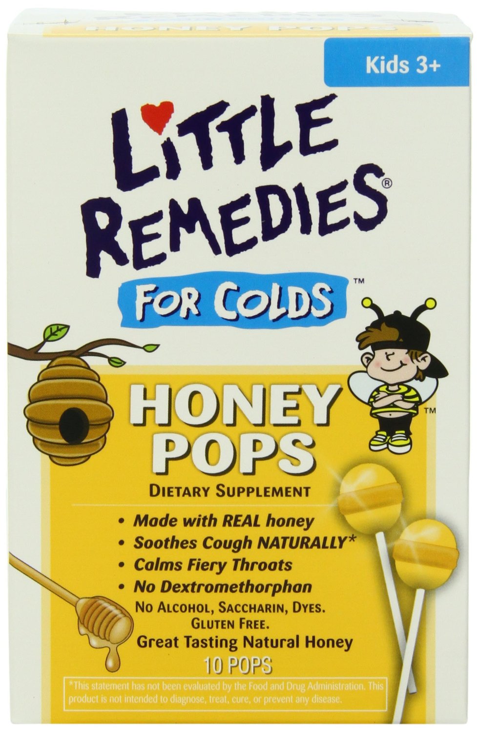 Little Colds Honey Pops Lollipop 宝宝止咳棒棒糖天然蜂蜜味10支装